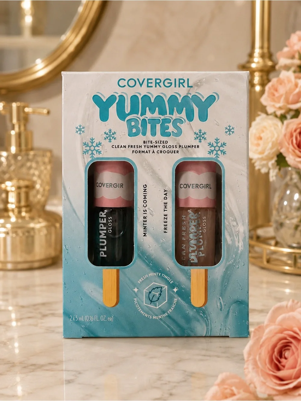 COVERGIRL Yummy Bites Plumper Gloss Duo Freeze Day Minter NIB